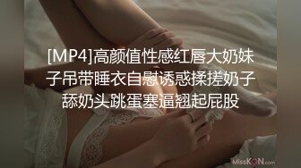 [MP4]高颜值性感红唇大奶妹子吊带睡衣自慰诱惑揉搓奶子舔奶头跳蛋塞逼翘起屁股