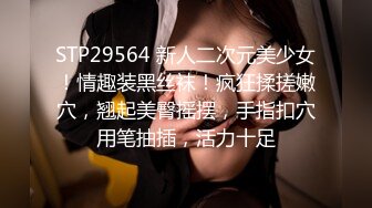 STP29564 新人二次元美少女！情趣装黑丝袜！疯狂揉搓嫩穴，翘起美臀摇摆，手指扣穴用笔抽插，活力十足