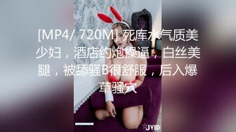 [MP4/ 720M] 死库水气质美少妇，酒店约炮操逼，白丝美腿，被舔骚B很舒服，后入爆草骚穴