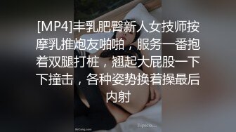 [MP4]丰乳肥臀新人女技师按摩乳推炮友啪啪，服务一番抱着双腿打桩，翘起大屁股一下下撞击，各种姿势换着操最后内射