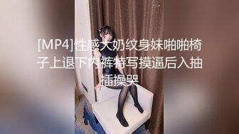 [MP4]性感大奶纹身妹啪啪椅子上退下内裤特写摸逼后入抽插操哭